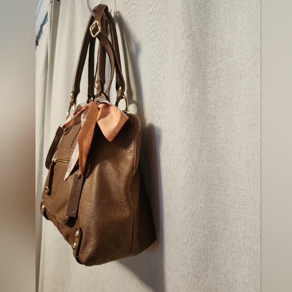 Linea Pelle Dylan Crossbody Tote "Coffee Bean" -Italian Leather-NWOT-$455 RETAIL - Picture 4 of 16